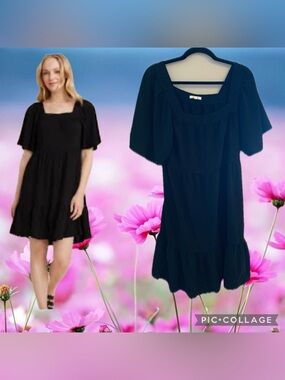 L black babydoll summer dress